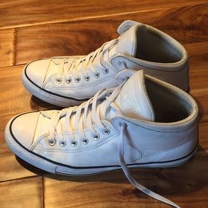 White Hi-top converse